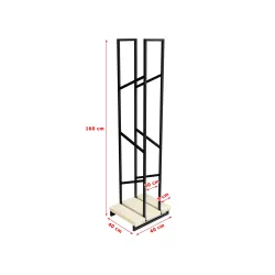 praktyczny wysoki stojak na drewno opałowe